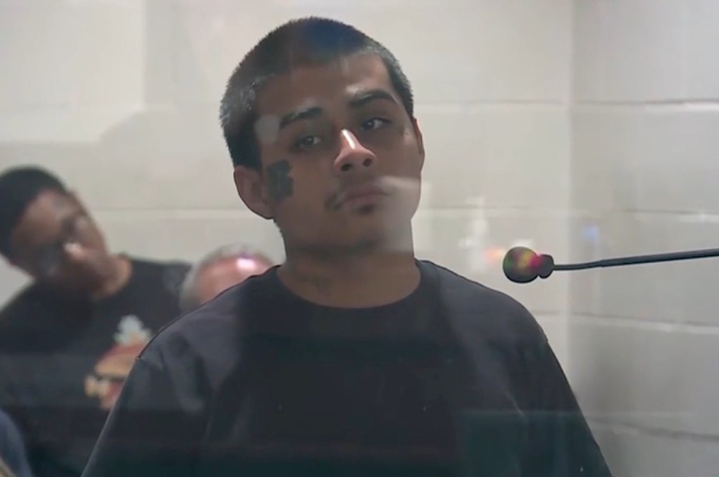 Jesus Ayala, 18, appearing in Las Vegas Justice Court, is facing 18 charges including murder.