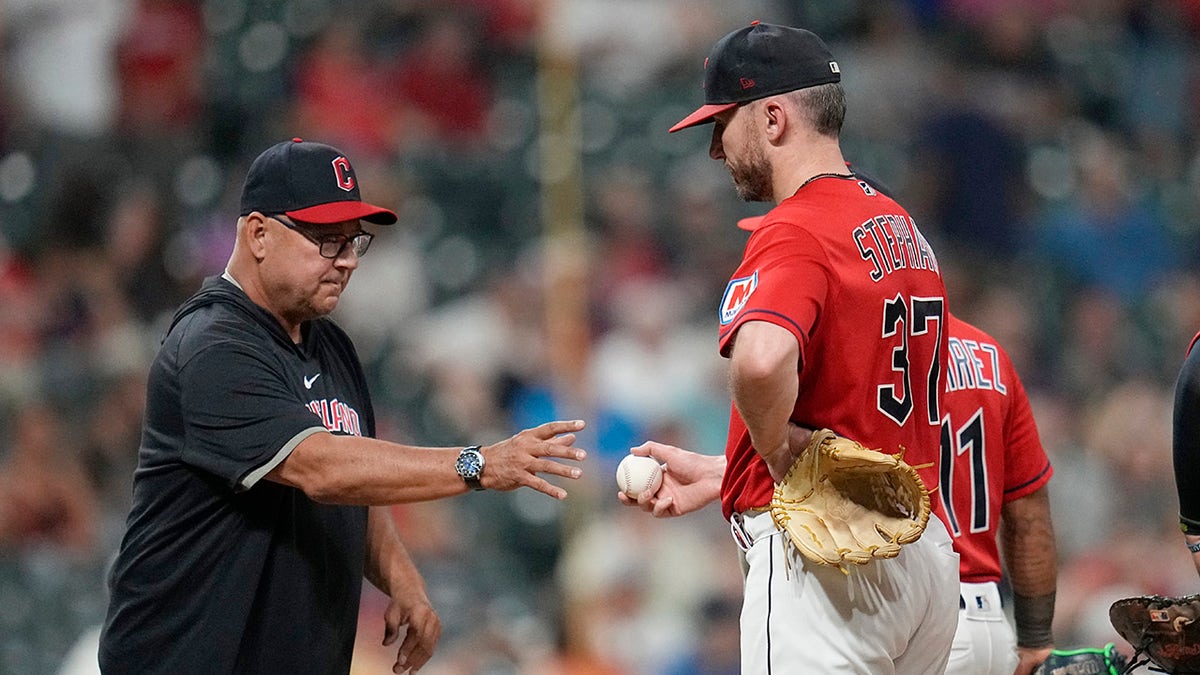 Terry Francona takes the ball