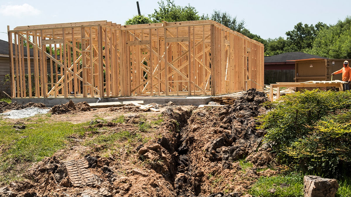 A Hurricane Harvey damaged house