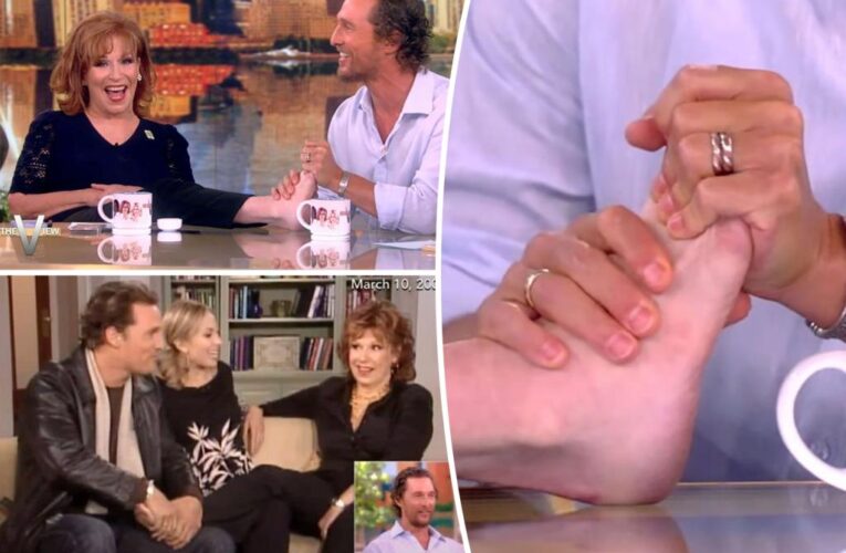 Matthew McConaughey gives Joy Behar foot massage on ‘The View’
