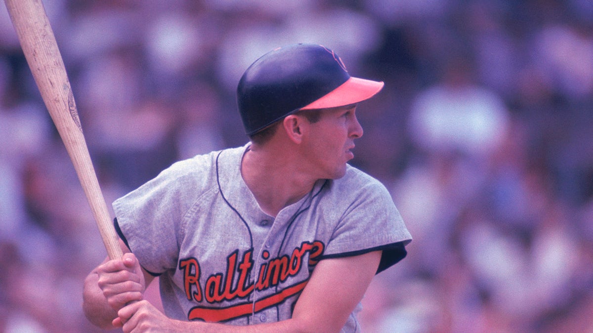 Brooks Robinson at bat