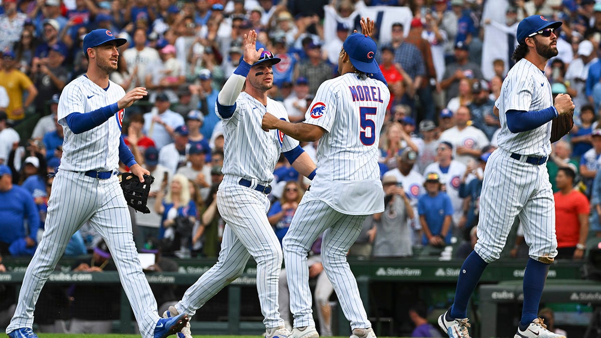 Cubs celebrate win