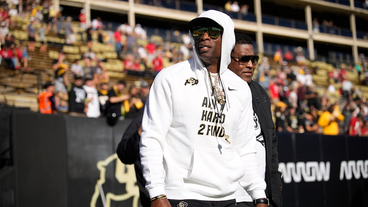 Deion Sanders coaches against Nebraska