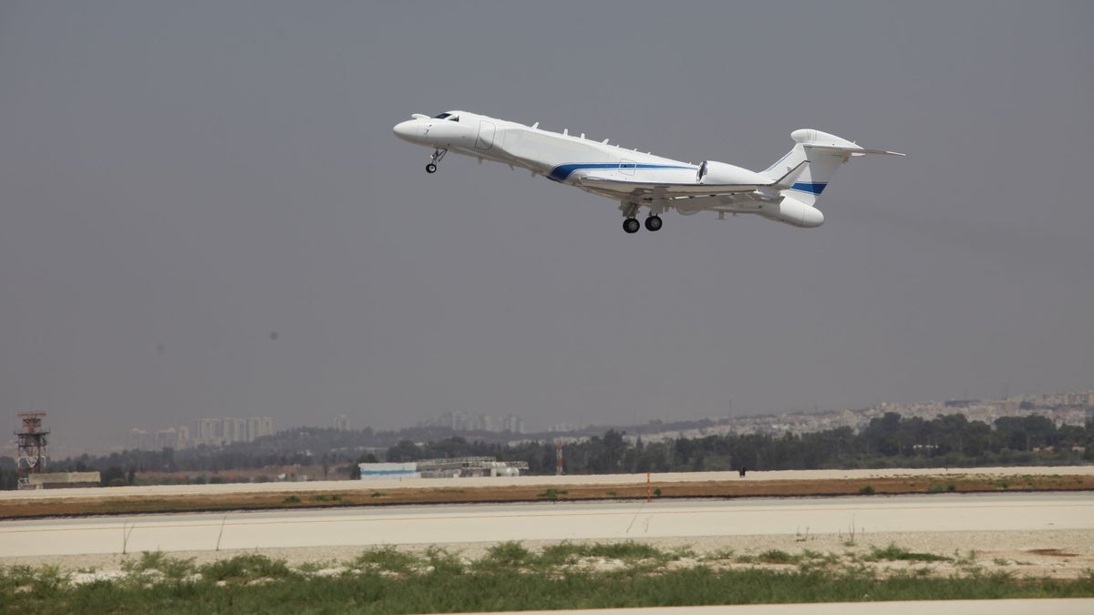 Surveillance plane test flight