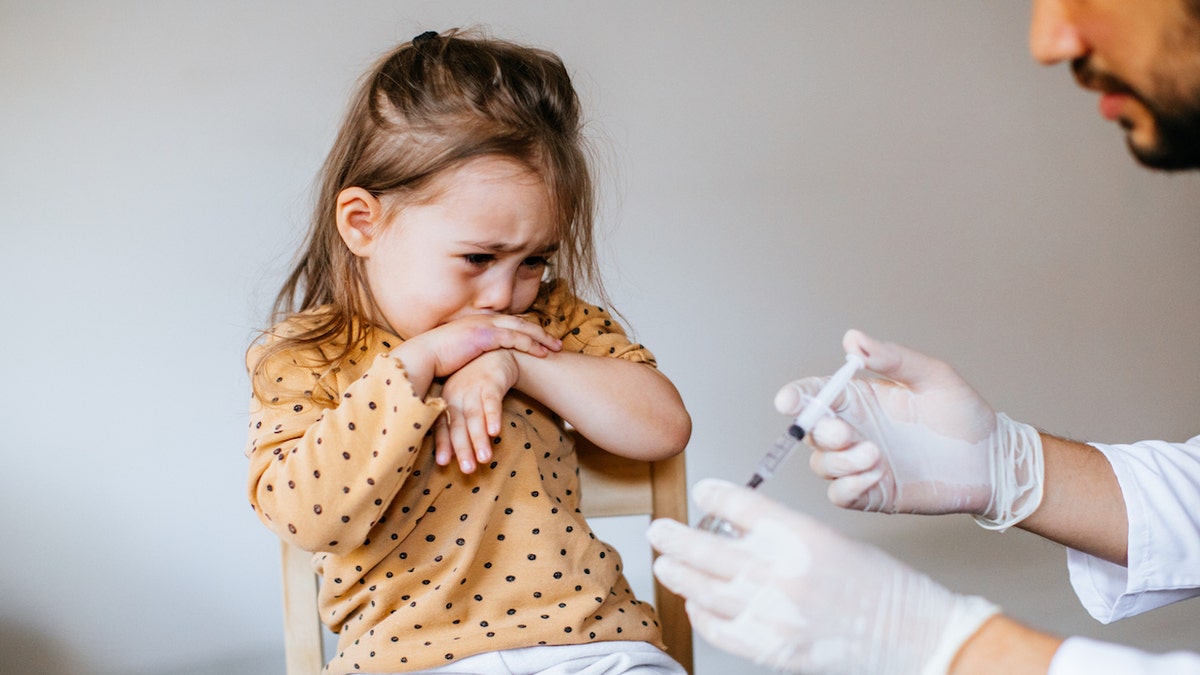 Girl scared of vaccine