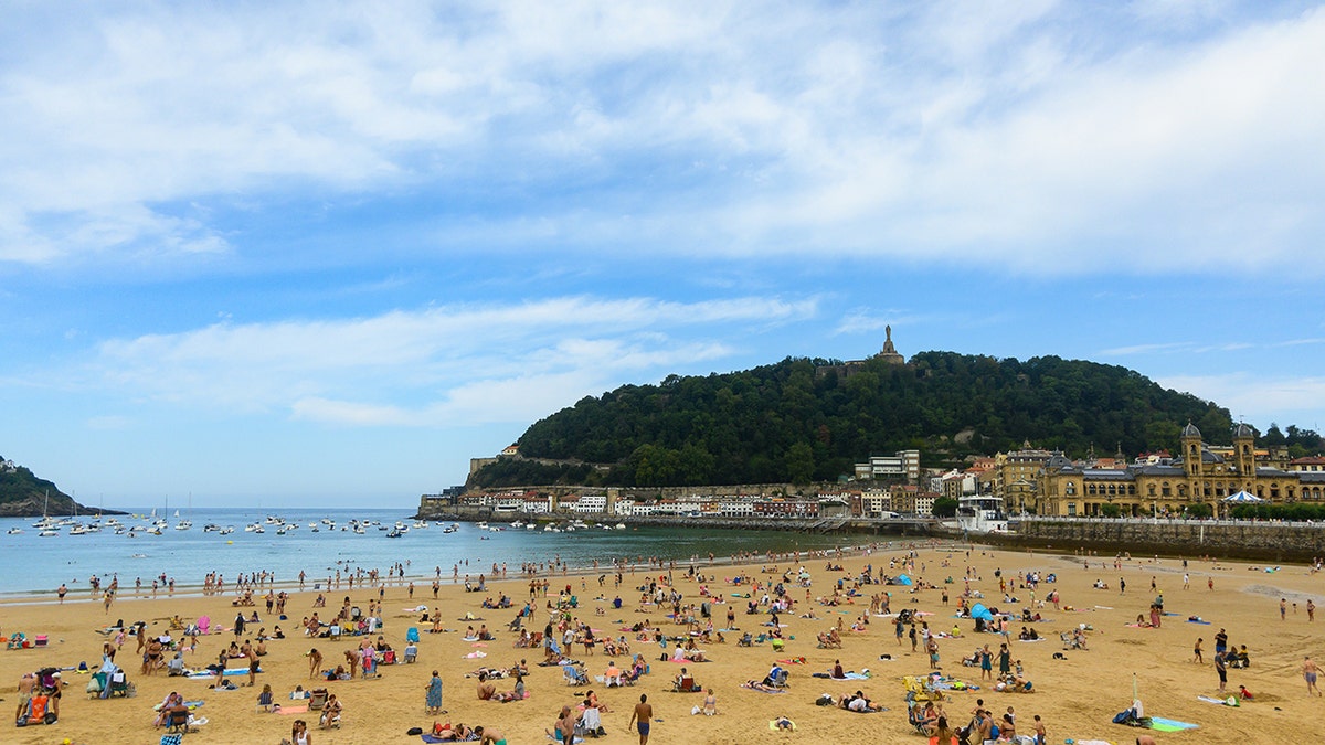 La Concha beach in San Sebastian, Spain