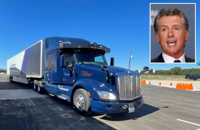 California governor Newsom vetoes bill banning robotrucks without safety drivers
