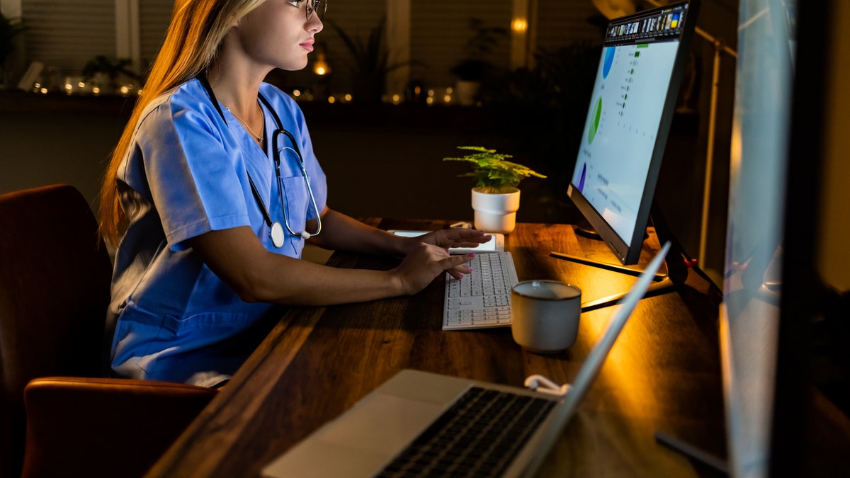 Nurse working at night