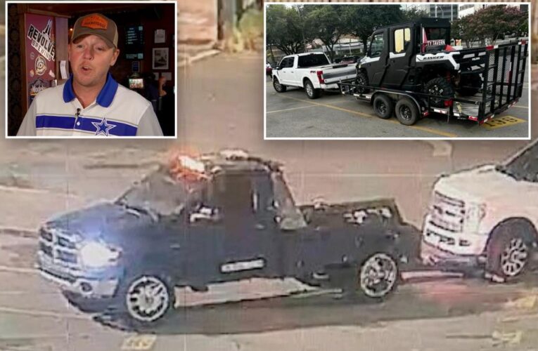 Car thief in Texas steals pickup truck with towing trailer carrying Polaris Buggy in 19 seconds