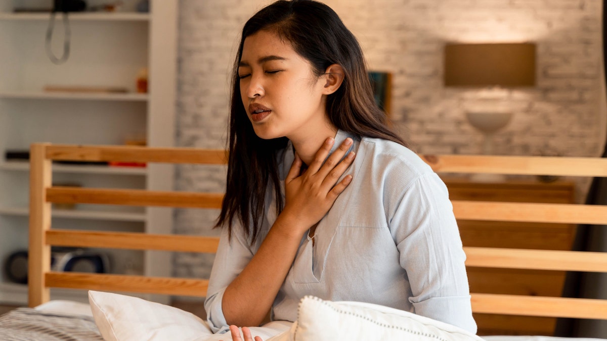 Woman short of breath