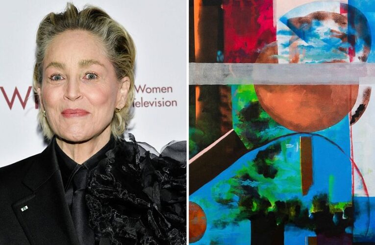 ‘Basic Instinct’ actress Sharon Stone reveals abstract paintings in new exhibition