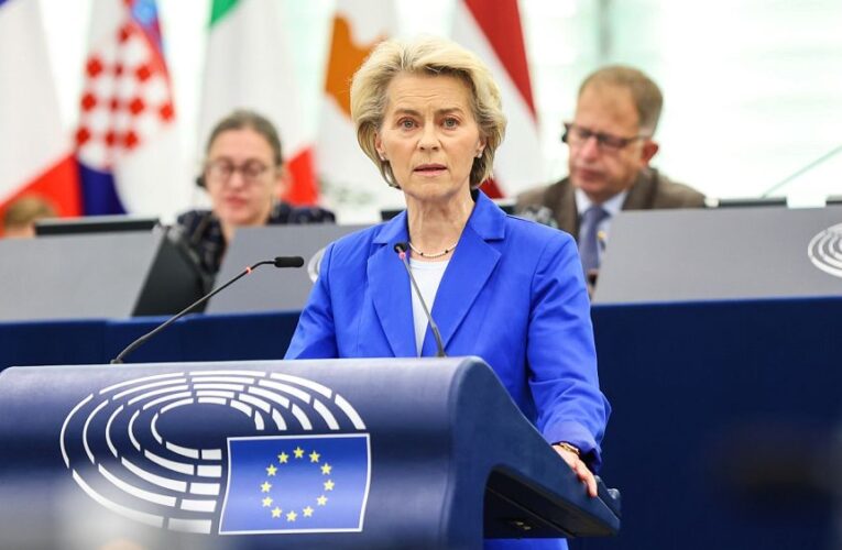 Ursula von der Leyen defends trip to Israel and says civilians must be protected from ‘fury of war’