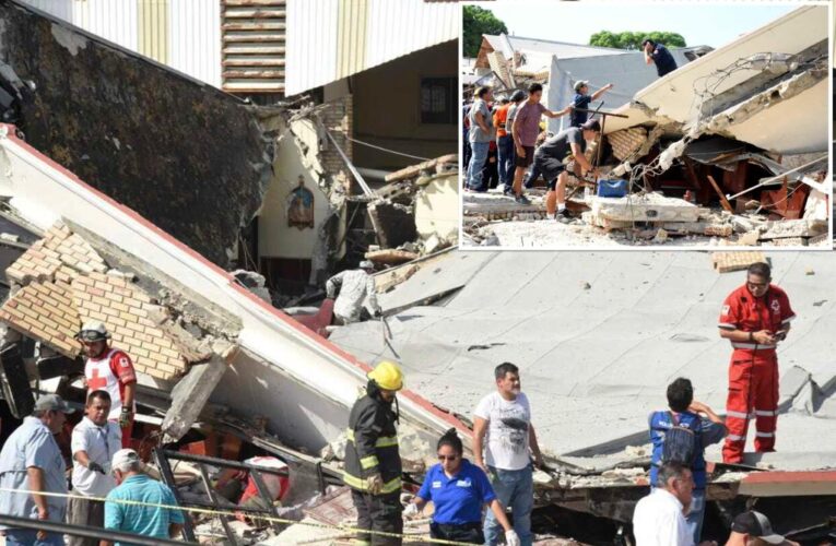 Mexico church roof collapses during Mass, leaving nine dead and around 50 injured