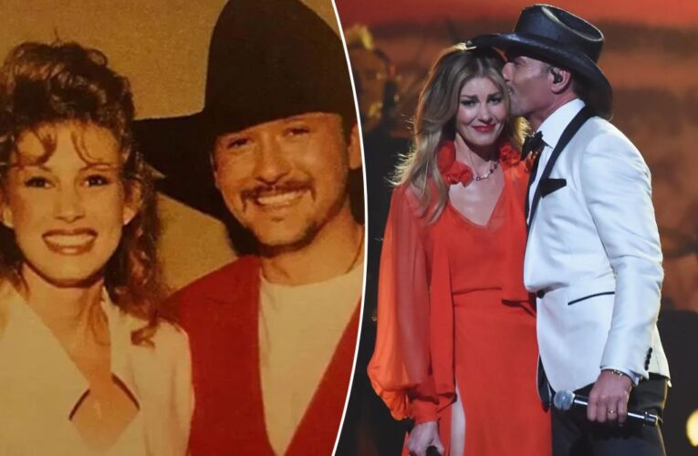 Tim McGraw shares his first photo with Faith Hill to celebrate wedding anniversary