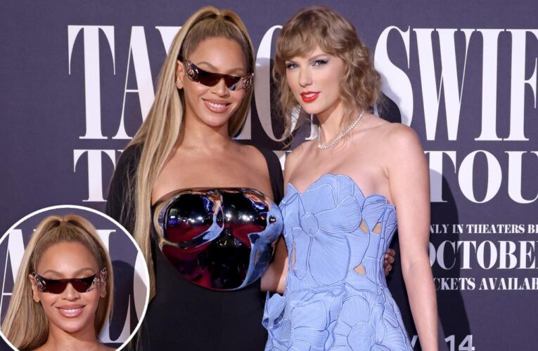 Beyoncé surprises Taylor Swift at ‘Eras’ film premiere