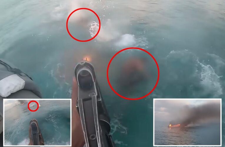 Video shows Israeli navy shooting Hamas terrorists at sea