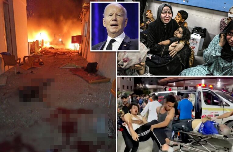 Biden ‘outraged’ by Gaza hospital bombing but doesn’t say who’s responsible