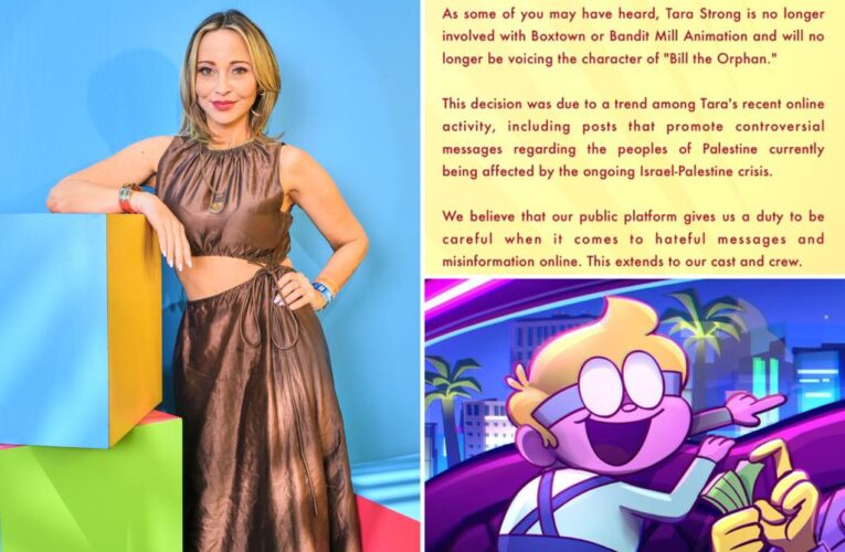 Veteran voice actress fired from animated show over Israel-Hamas posts: ‘Just found out’