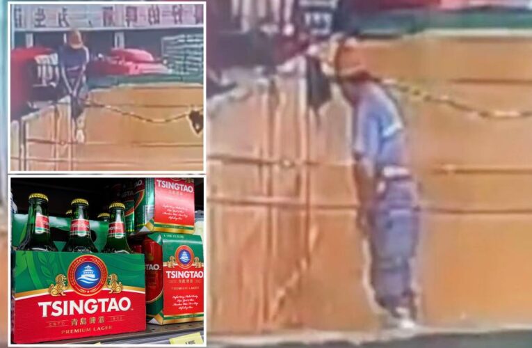 Video shows worker at Tsingtao beer factory peeing into tank