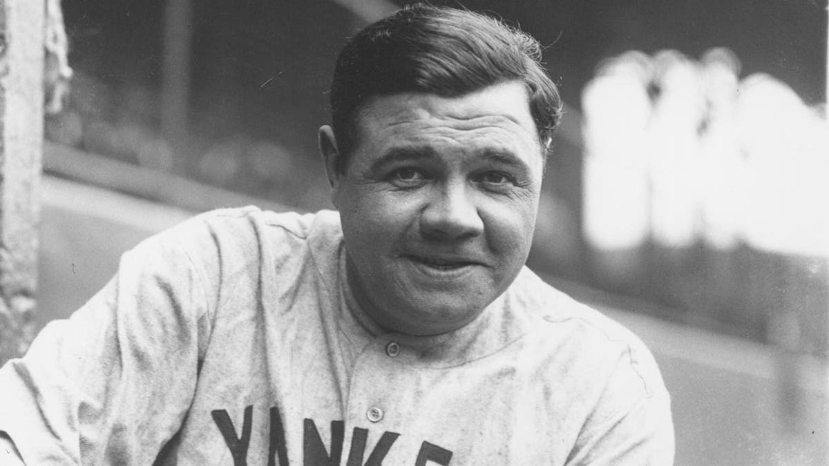 Babe Ruth smiles