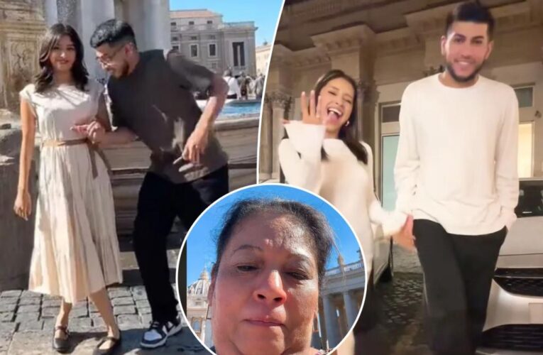 Mom spoils son’s romantic Italy proposal by turning camera on herself before he pops the question