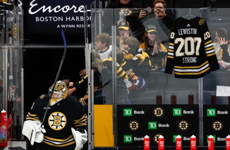 Bruins honor Maine mass shooting victims with Lewiston Strong jersey