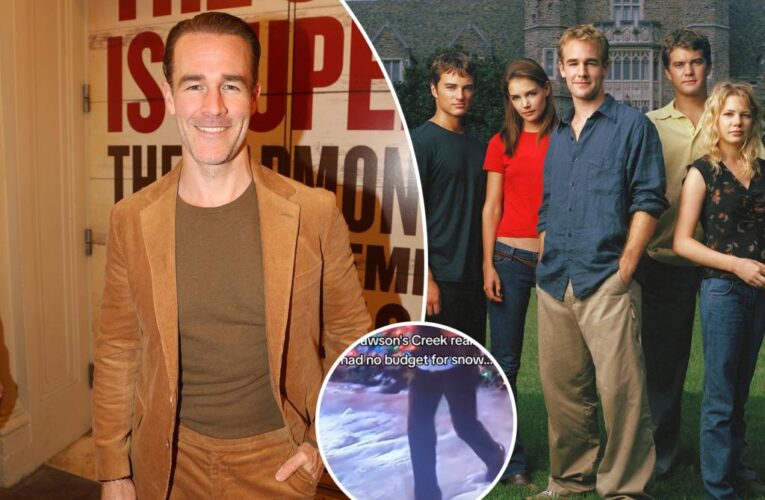 James Van Der Beek reacts to ‘Dawson’s Creek’ fake snow scene