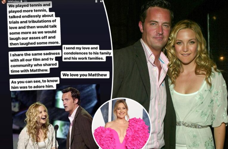 Matthew Perry, Kate Hudson would ‘endlessly’ talk about love