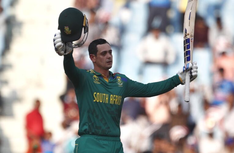 Cricket World Cup 2023: Quinton de Kock ton sets South Africa up for big win over Australia