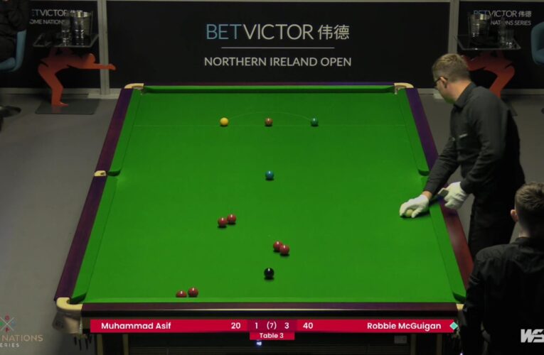 Watch: McGuigan break halted by bizarre referee gaffe at Northern Ireland Open