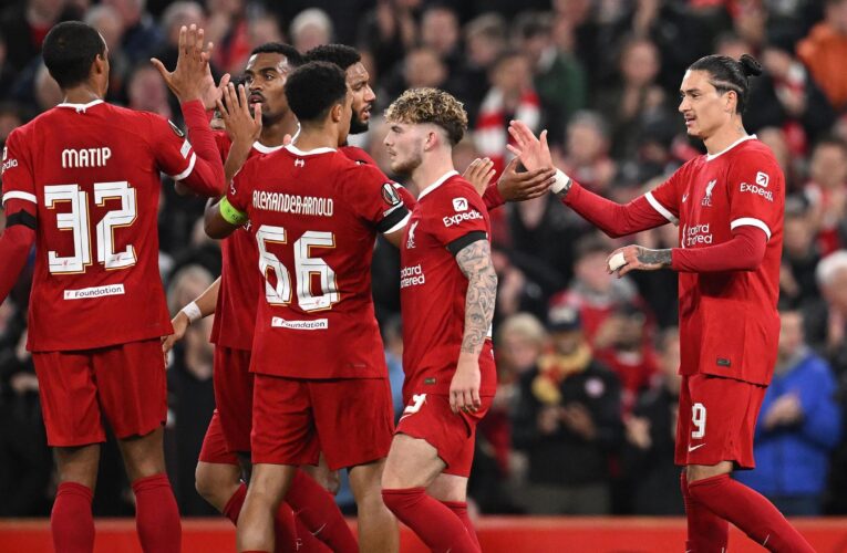 Liverpool 5-1 Toulouse: Reds cement grip on Europa League Group E as Darwin Nunez and Ryan Gravenberch among goals