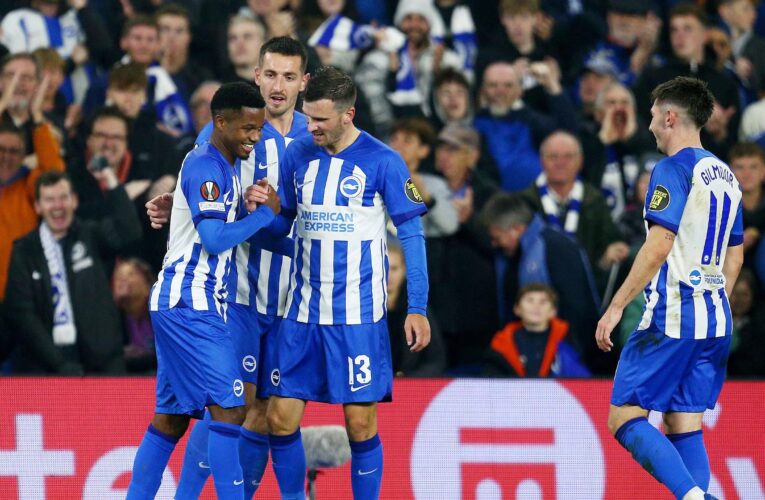 Brighton 2-0 Ajax: Ansu Fati on target as Seagulls claim famous victory over Dutch giants in Europa League