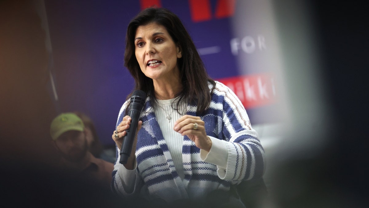 Former UN Ambassador Nikki Haley holds a town hall