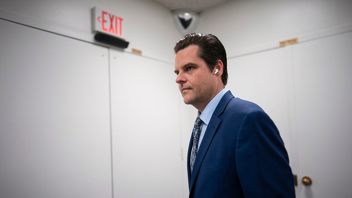 Gaetz walks Capitol halls