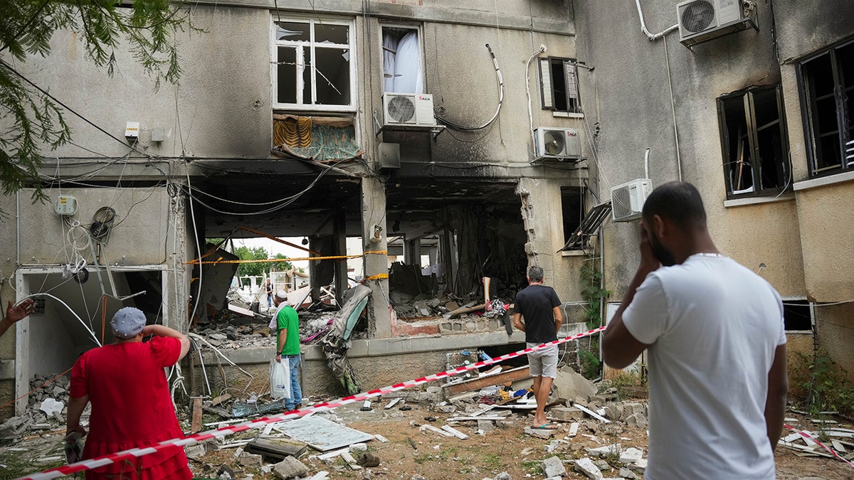 A destroyed building