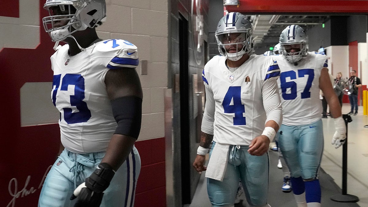 Dak Prescott walks out