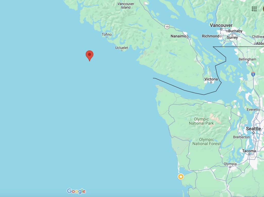The life raft was found floating about 70 miles northwest of Cape Flattery, Washington and west of Vancouver Island. 