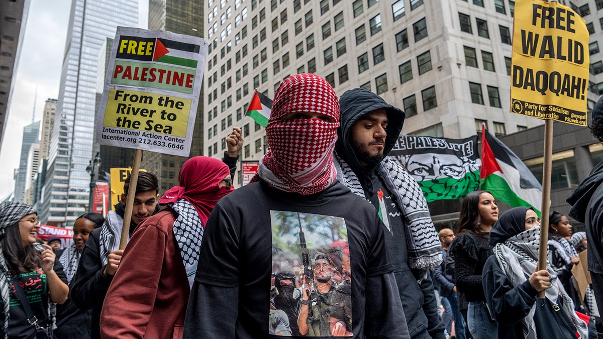 Demonstrators in NY