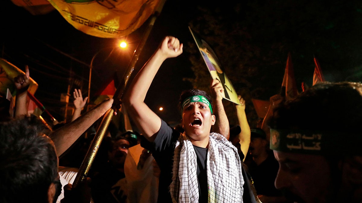 Iraqi protesters in Baghdad