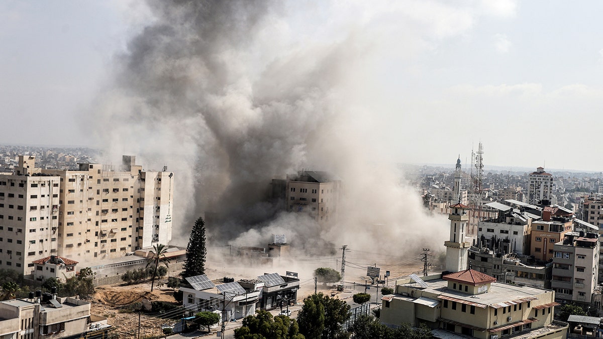 A destroyed building 