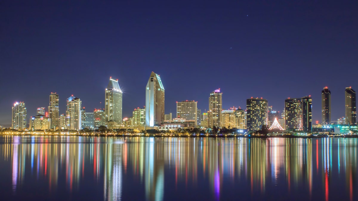 San Diego skyline at night