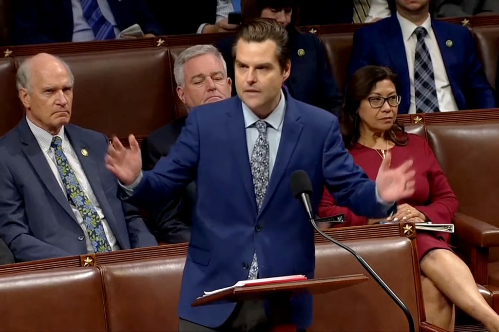 Rep. Matt Gaetz said he wanted McCarthy removed as Speaker because of his lack of commitment to spending cuts.