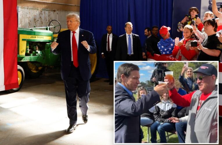 DeSantis and Trump hit Iowa in dueling campaign appearances