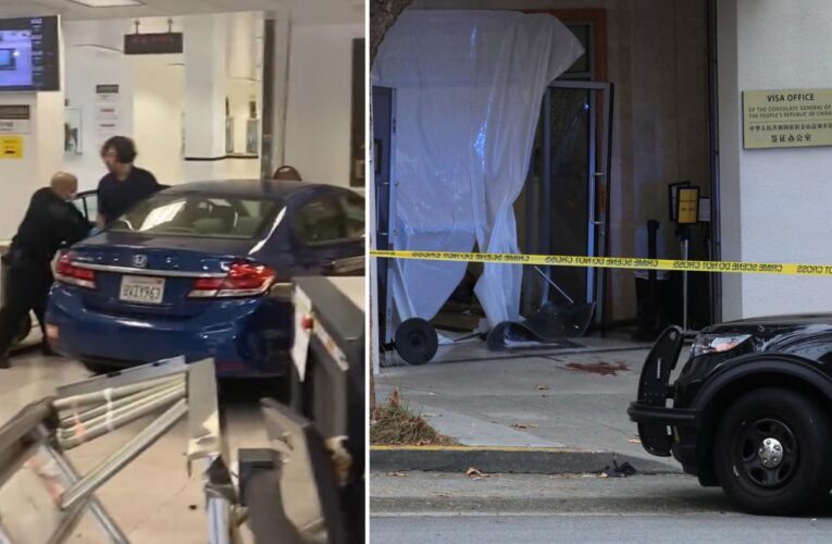 Driver shot dead after crashing into Chinese consulate in San Francisco