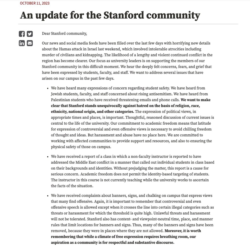 Stanford statement.