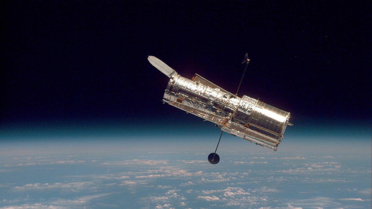 Hubble Space Telescope seen from space