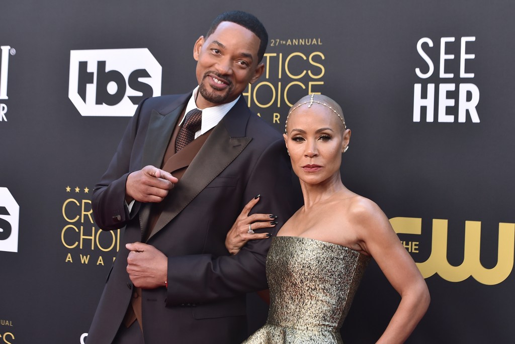 Will Smith, left, and Jada Pinkett Smith arrive at the 27th annual Critics Choice Awards in Los Angeles on March 13, 2022. Pinkett Smith and husband Will Smith have lived what she says are â��completely separate livesâ�� since 2016. Pinkett Smith made the revelation in an interview with Hoda Kotb. The prominent Hollywood couple married in 1997 and have addressed separations and marital troubles