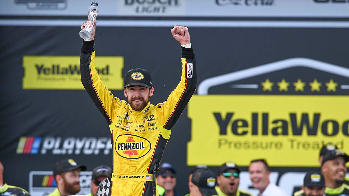 Ryan Blaney in Victory Lane