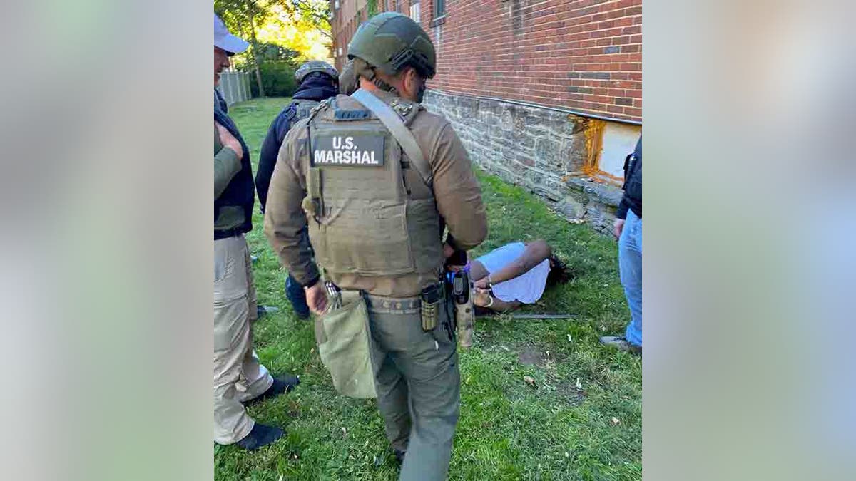 US Marshals arresting suspect