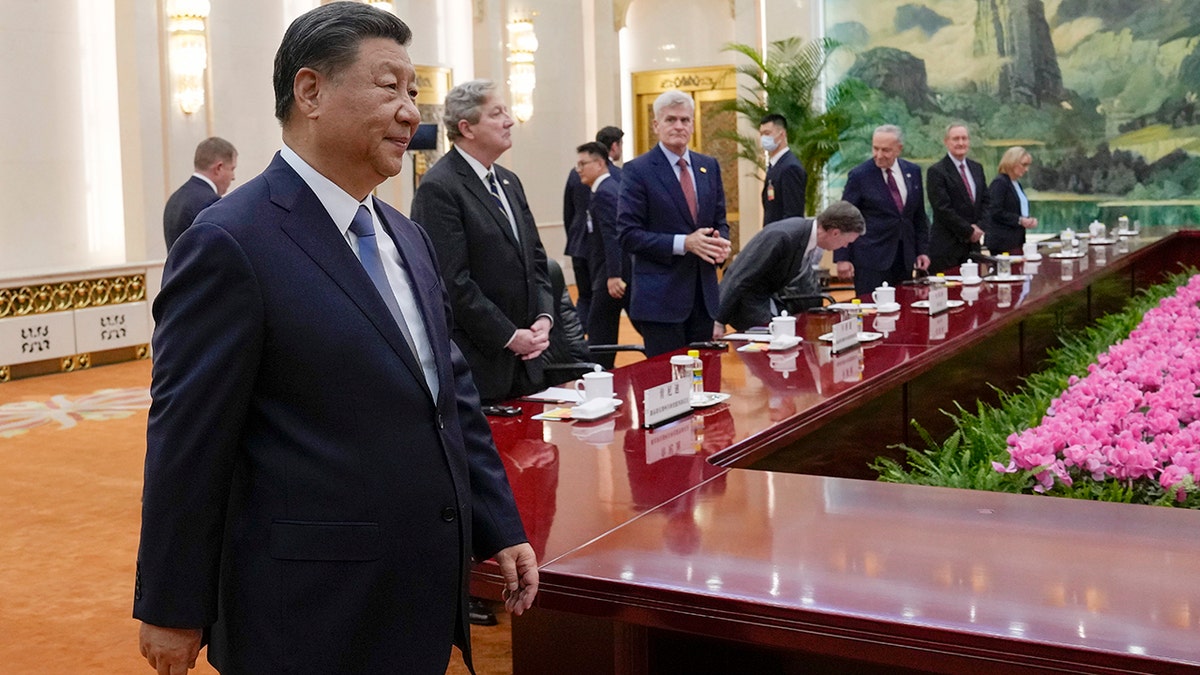 Xi and US lawmakers at meeting